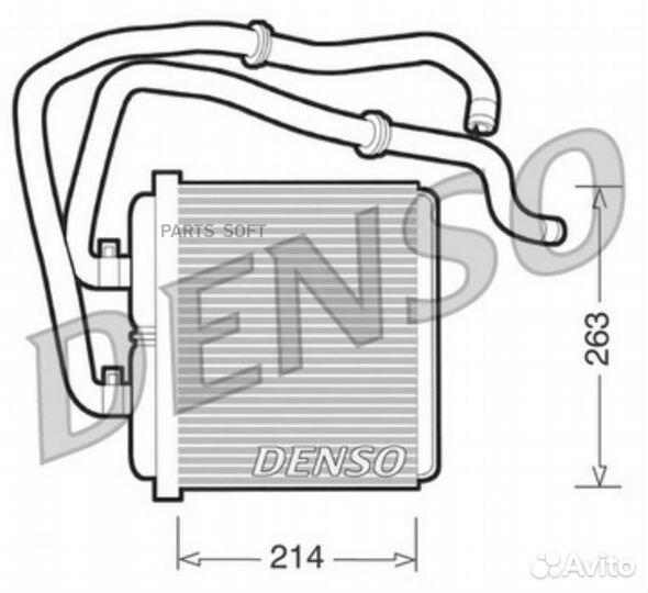 Denso DRR12003 DRR12003 радиатор печки\ iveco dail
