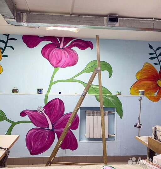 Роспись стен/грифельных досок. Интерьерный художни