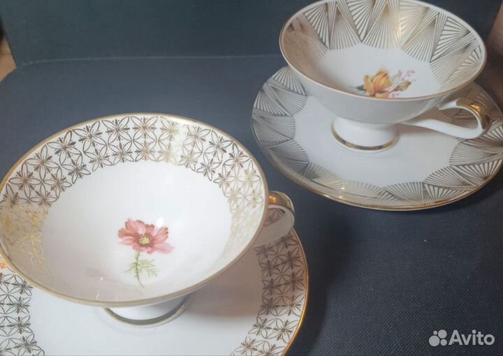 Редкая чайная пара фарфор германия