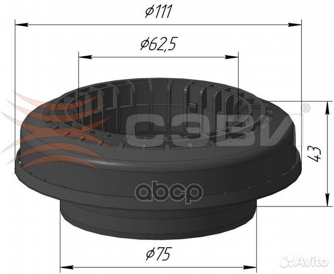 Подшипник опорный передней стойки ваз-2190FL (C