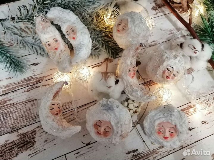 Ватные ёлочные игрушки