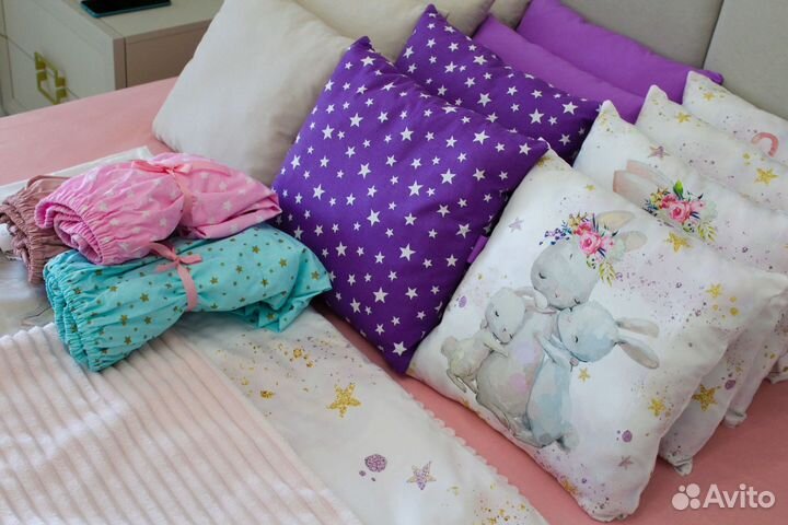 Бортики, комплект постельного в детскую кроватку