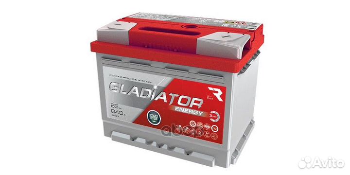 Аккумулятор gladiator Energy 65 Ah, 640 A, 242x