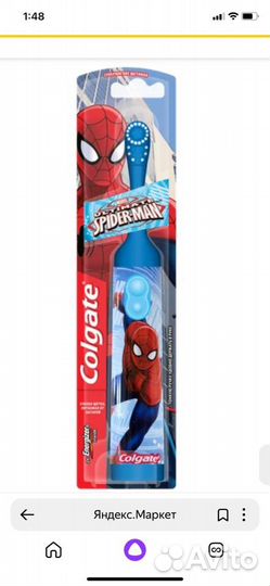Электрическая зубная щетка Colgate spider-man