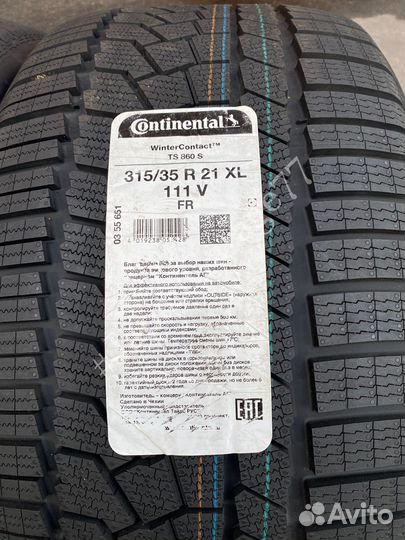 Continental WinterContact TS 850 P 275/40 R21 и 315/35 R21