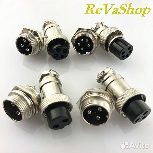 Авиационный разъём GX-16 2/3/4/5/6/7/8/9 Папа+Мама