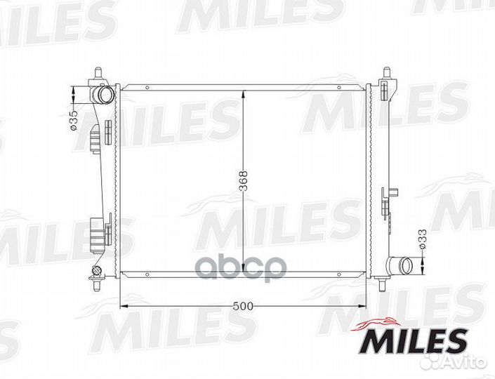 Радиатор hyundai solaris 10/KIA RIO IV 10 1.4/1