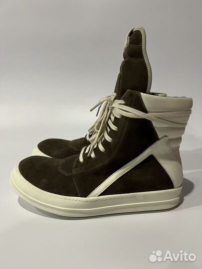 Rick Owens Geobasket Suede Dust New