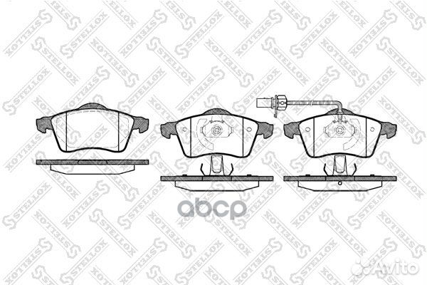 Колодки дисковые п. с антискрип. пластинами VW T4