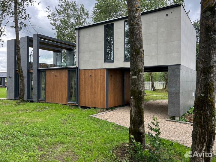 Модульный дом 176кв м с баней и террасой на крыше