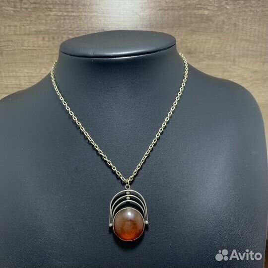 Кулон Янтарный Ретро Винтаж