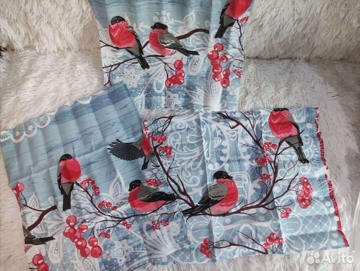 Набор кухонных полотенец из рогожки 3 шт