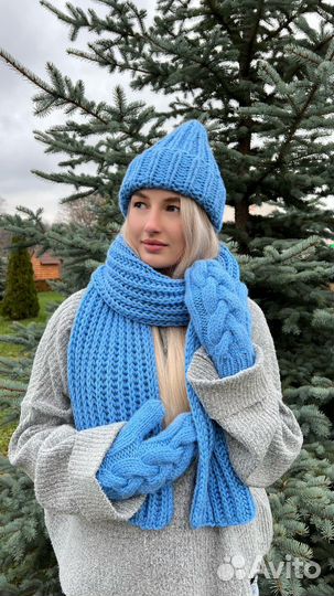 Шапка, шарф, варежки