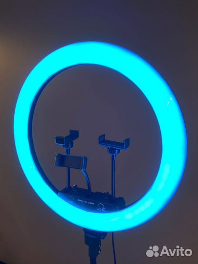 Кольцевая лампа 45 см со штативом новая RGB