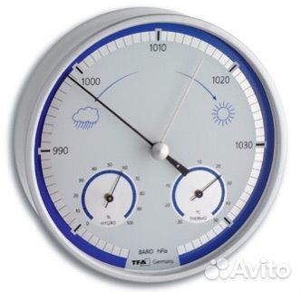 Аналоговая метеостанция TFA арт. 20.2027.20, сталь