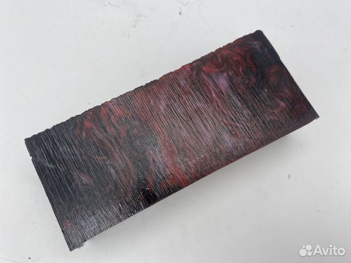 Брусок Акрил чёрно-красный перламутр