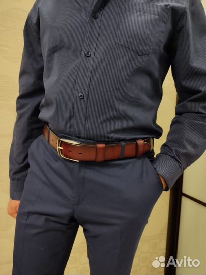 Крепкий ремень из толстой кожи с градиентом