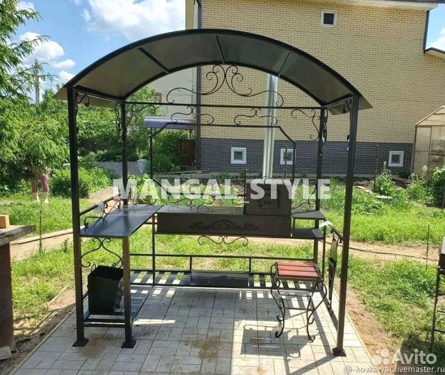 Мангал с крышей