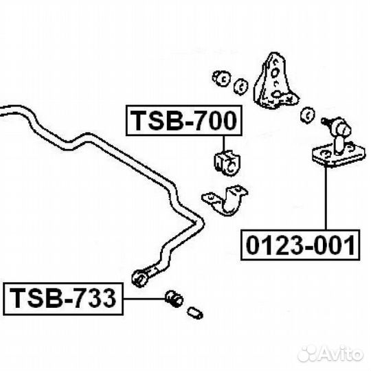 Тяга стабилизатора переднего toyota land cruiser #