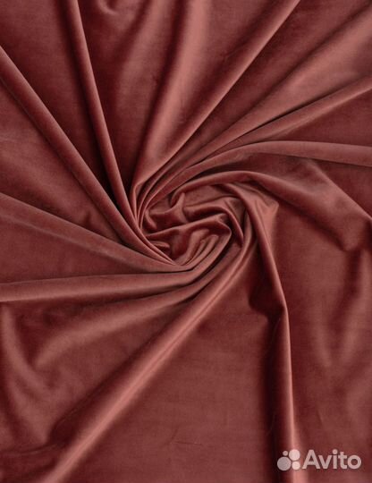 Шторы новые из бархата терракот