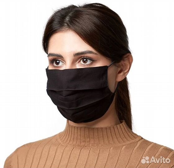Маска многоразовая. Черная