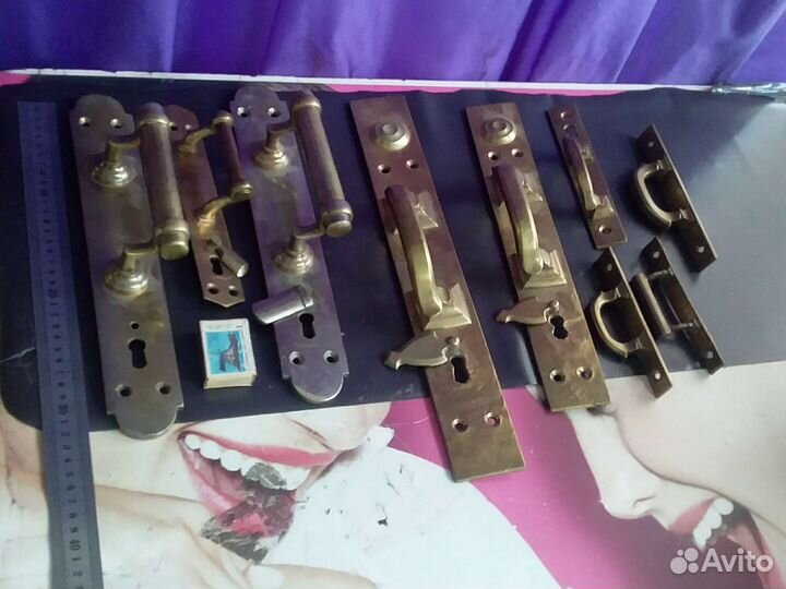 Ручки дверные антикварные латунь