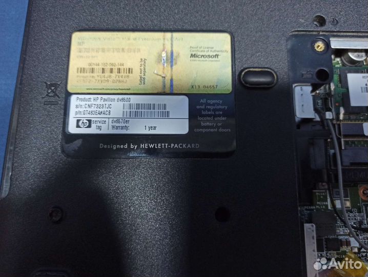 HP pavilion dv6500 разбор