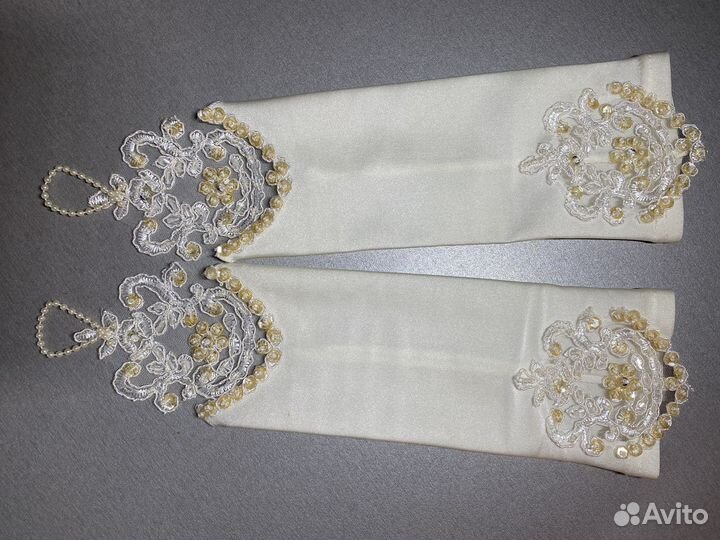 Перчатки свадебные