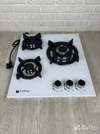 Газовая варочная панель Linberg 3 конфорки белая