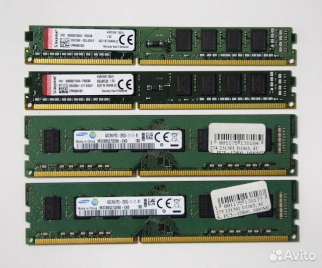 Оперативная память DDR3 4x4 Гб