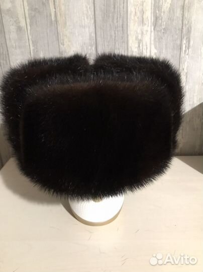 Норковая шапка мужская ушанка