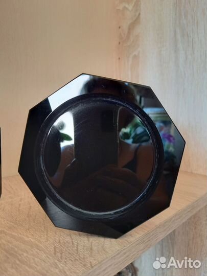 Подсвечники из цветного стекла и хрусталя (парой)