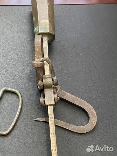 Весы антикварные старинные, бронза Безмен