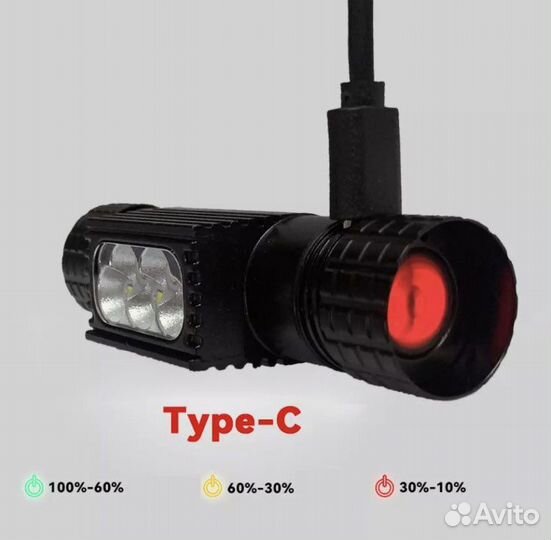 Фонарь Boruit D25 + 18650