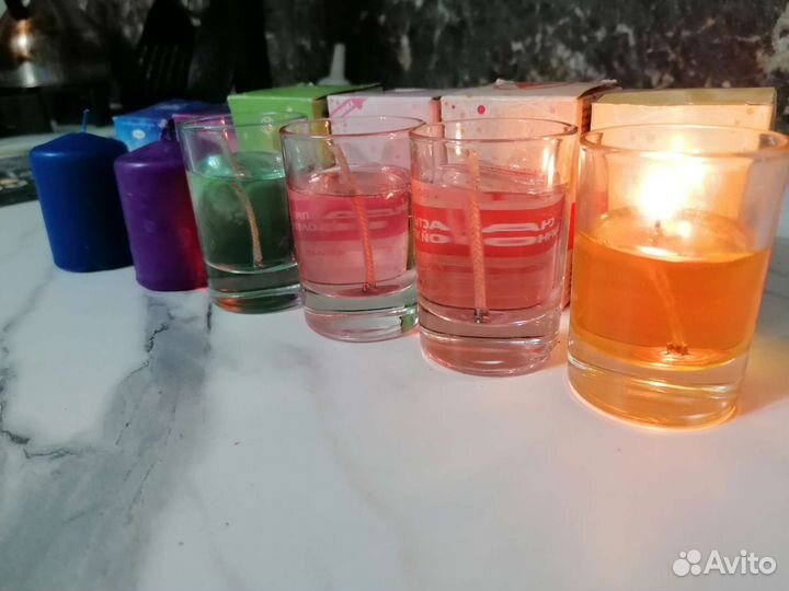 Свечи восковые и гелевые