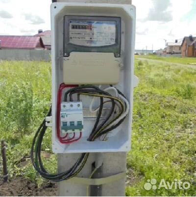 Установка столба опоры лэп подключение 220в 380в