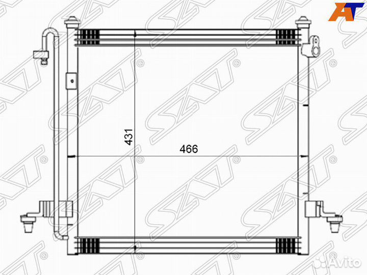Радиатор кондиционера Mitsubishi L200