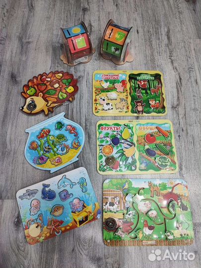 Развивающие игрушки новые из дерева развивашки