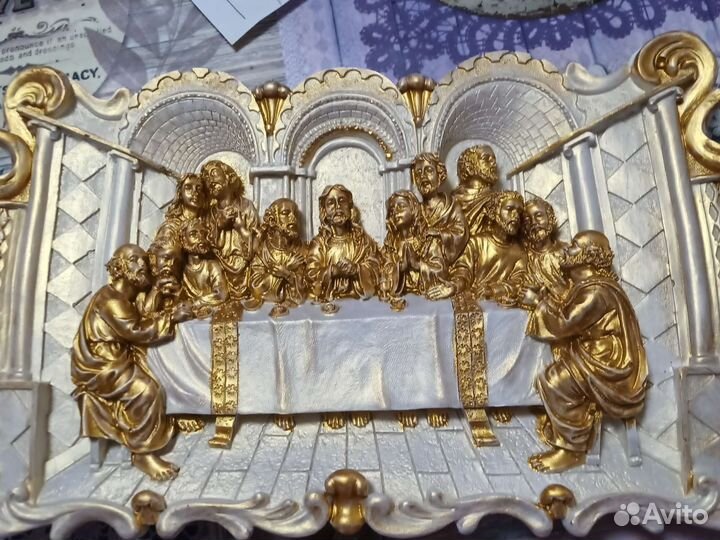 Панно тайная вечеря, распятие