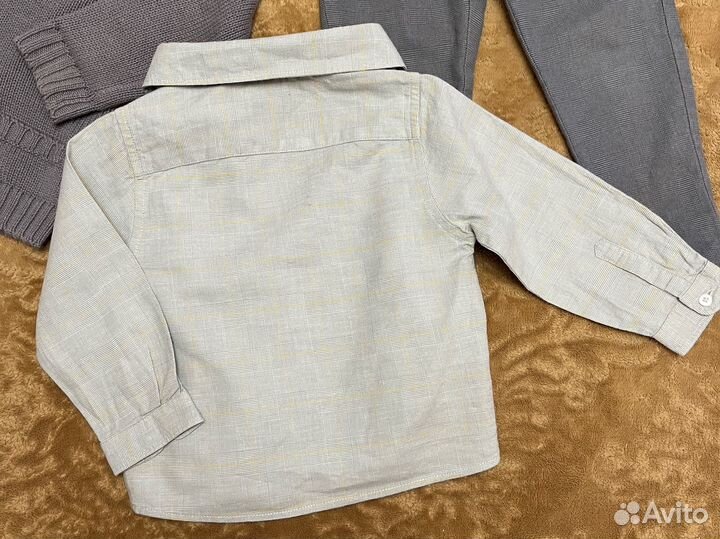 Рубашка mango, кофта кардиган, брюки джинсы