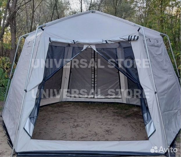 Шатер туристический с сеткой и юбкой металл каркас