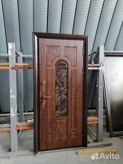 Металлические двери мдф/мдф со стеклопакетом