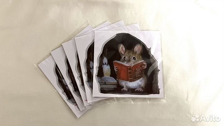 Наклейка мышка для мебели