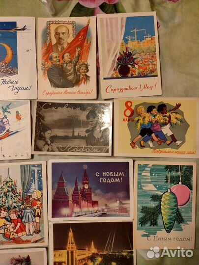 Открытки 50-60 годов, подписанные