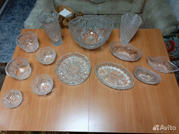 Ваза хрустальная, хрусталь в ассортименте