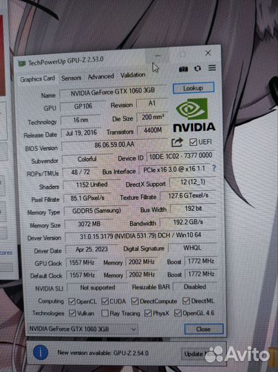 Видеокарта gtx 1060 3gb Colorful iGame