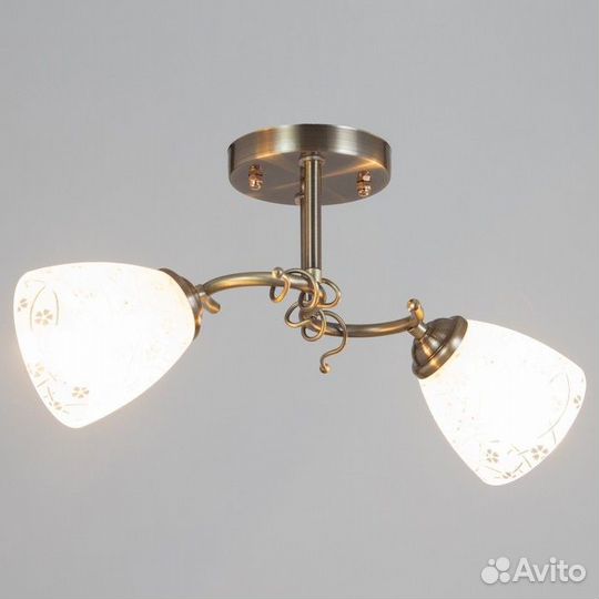 Люстра Легия 2хE27 40Вт бронза 45х15х25 см