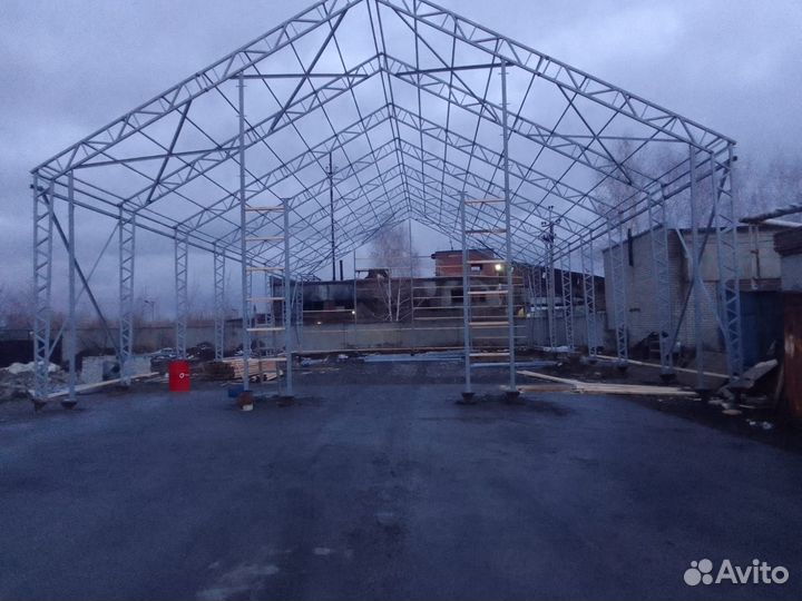 Каркас ангара 18х40 м. с двускатной крышей