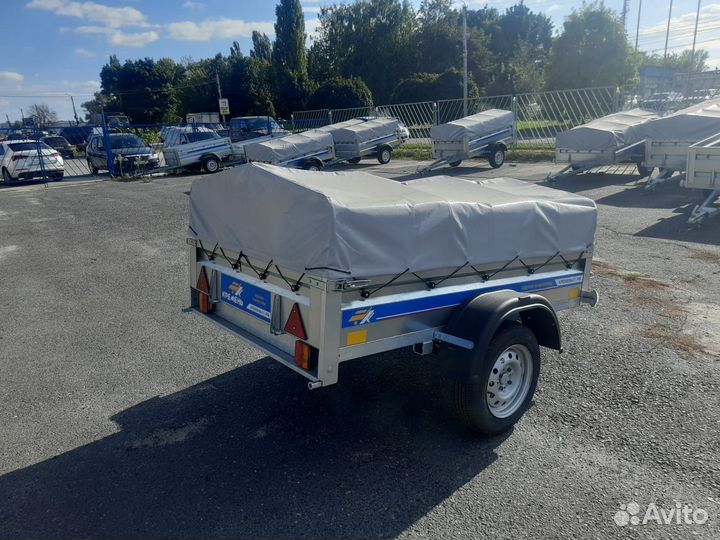 Прицеп 2,0х1,3х0,3 оцинкованный с тентом