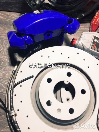 Комплект спорт тормозов перед+зад 340/310